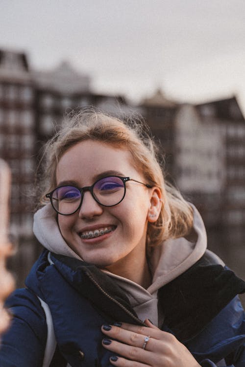 Portrait of a Teenage Girl in Eyeglasses 