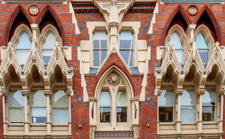 Facade Of The 33-35 Eastcheap Victorian Building In London, England 