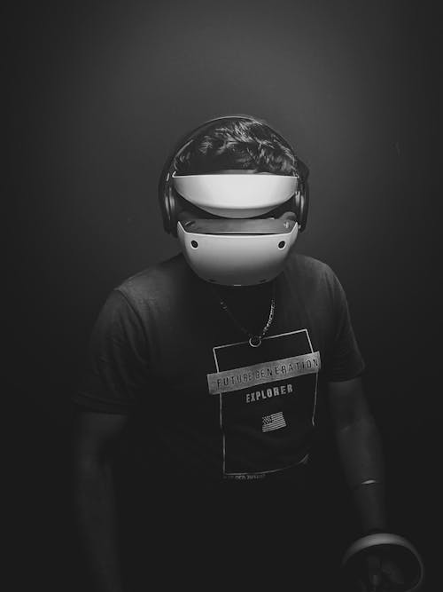 Foto profissional grátis de caixa vr, menino com vr, óculos de realidade virtual