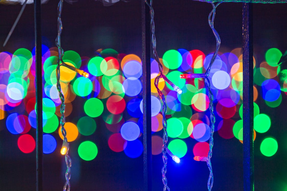 Close-Up Photo Of Christmas Lights