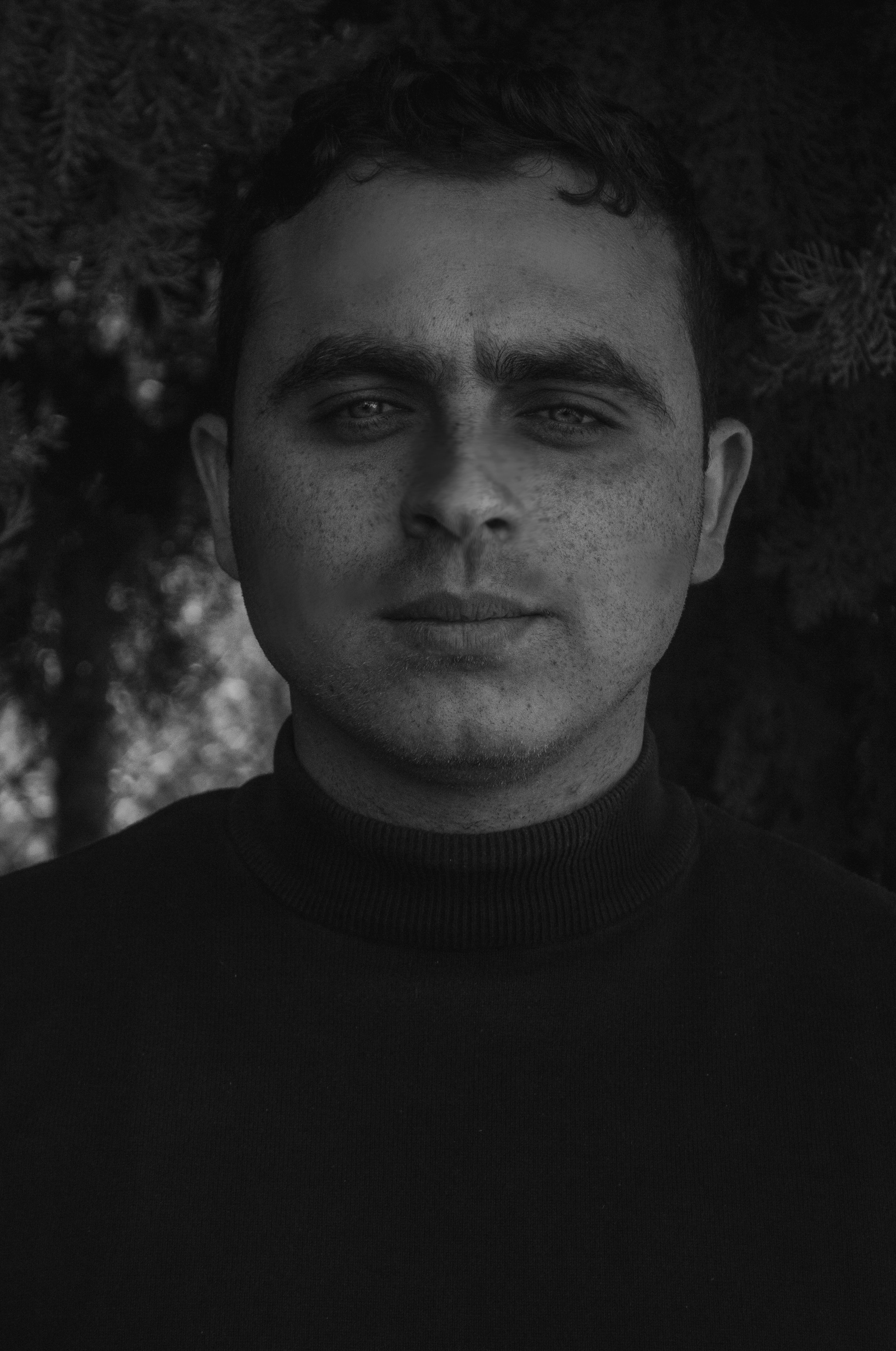 Black and White Portrait of a Young Man · Free Stock Photo