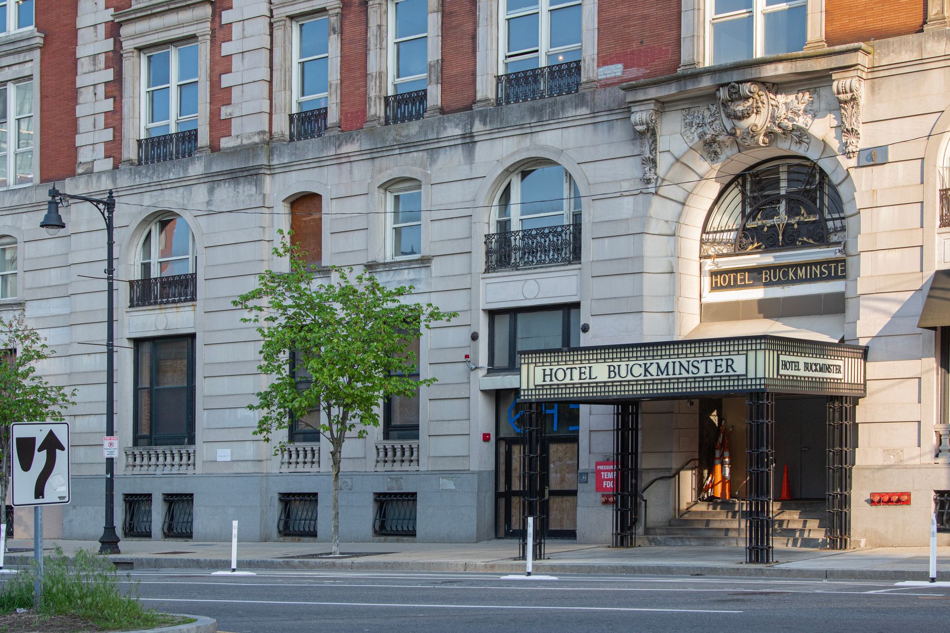 Row of brownstones on Lancaster Street in Center Square, Albany
