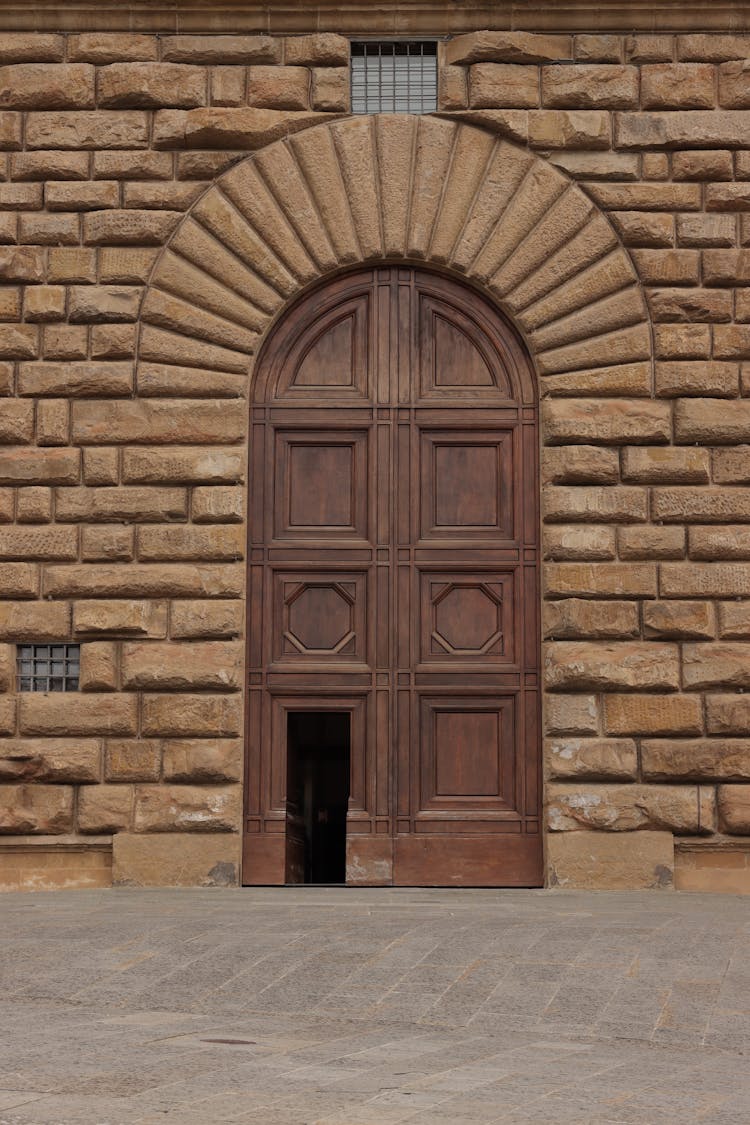 Wooden Door In Building