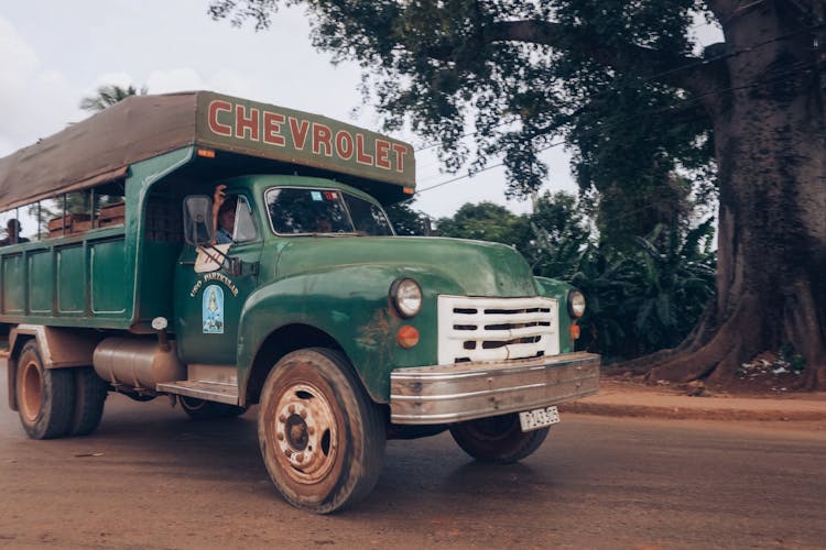 Old Truck On Road