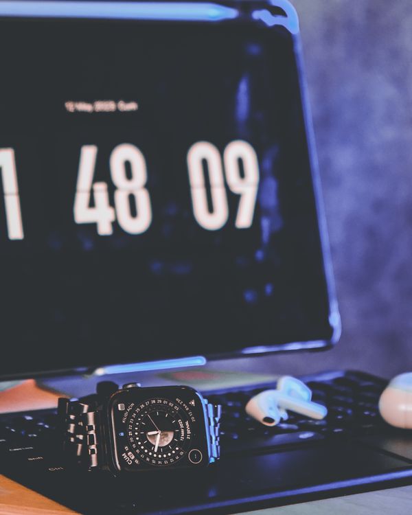 Watch Like Computer A Wristwatch and a Computer · Free Stock Photo