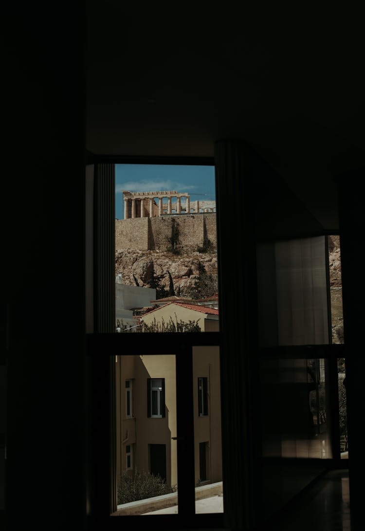 Ancient Ruins Behind Doorway