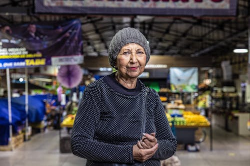 Elderly Woman at a Supermarket 