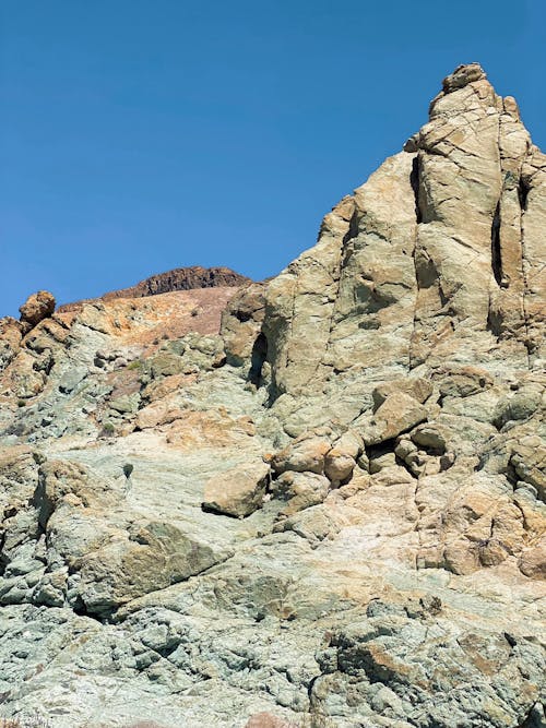 Sunlit Rocks under Clear Sky