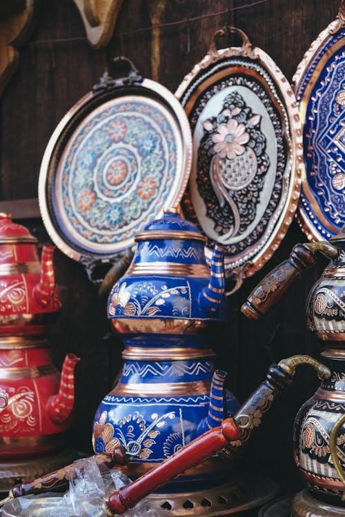 Stall with Ornate Trays and Waterpipes