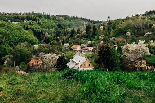 Photos gratuites de champ, collines, des villages