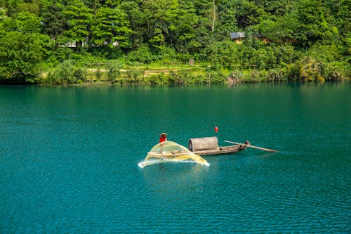 Fotos de stock gratuitas de barca, hombre, lago