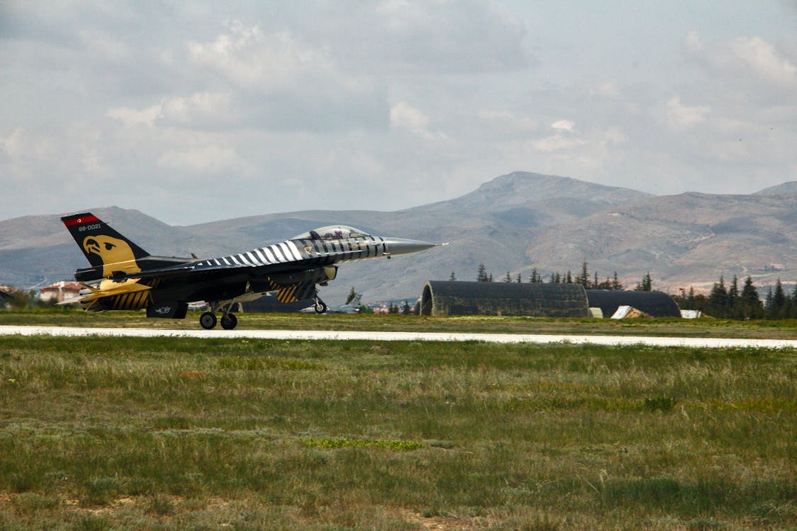 Military Airplane at Airport