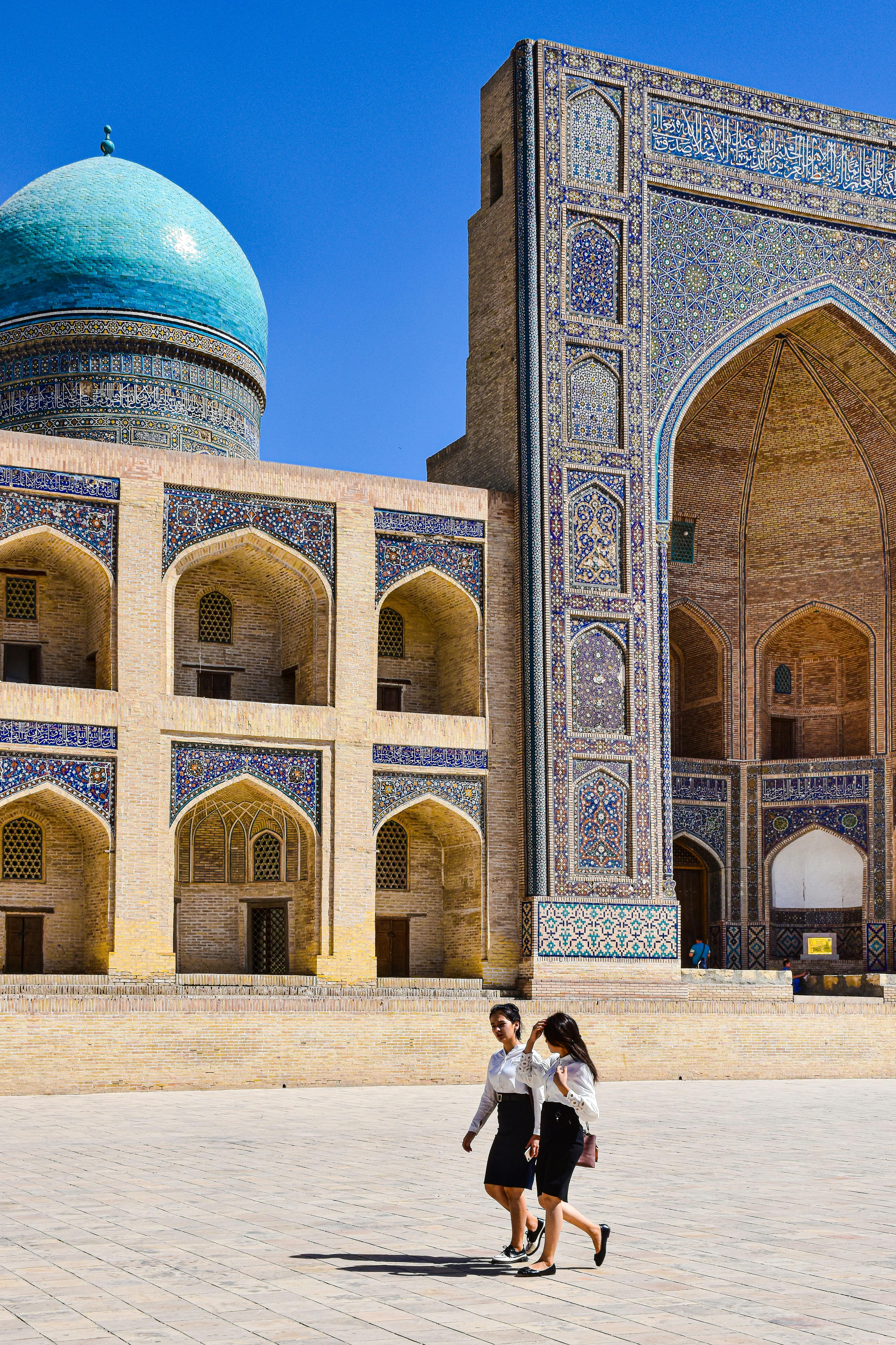 View over the Poi Kalon Madrassa through arch in Bukhara, Uzbekistan Stock  Photo - Alamy