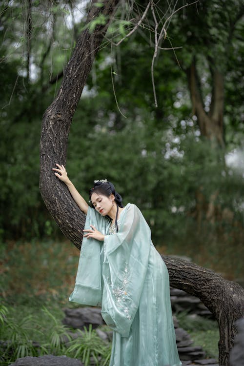 Photos gratuites de arbre, debout, femme asiatique