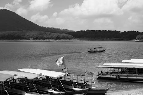 Passenger Boats Moored in the Port