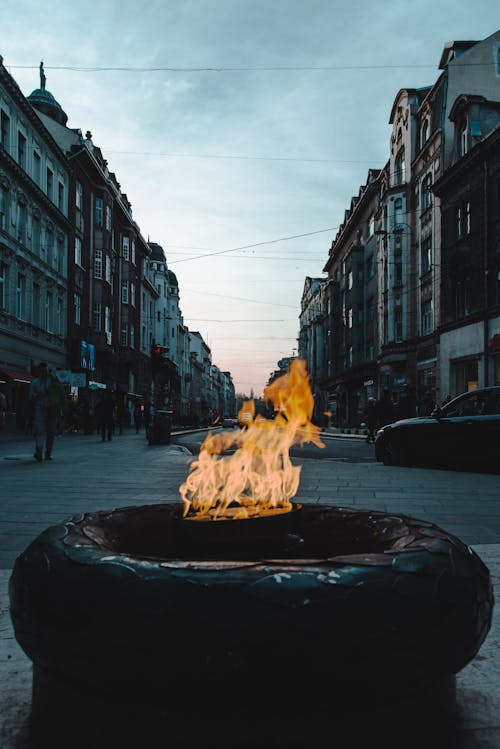 Základová fotografie zdarma na téma budovy, hoření, město