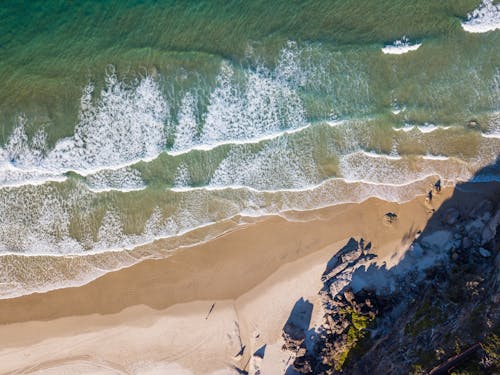 คลังภาพถ่ายฟรี ของ จากข้างบน, ชายหาด, ทราย