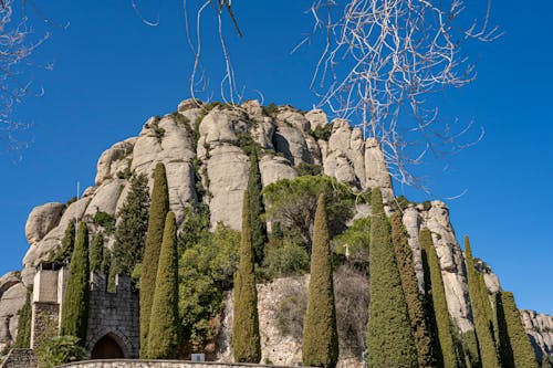 Photos gratuites de abbaye, caillou, ciel bleu