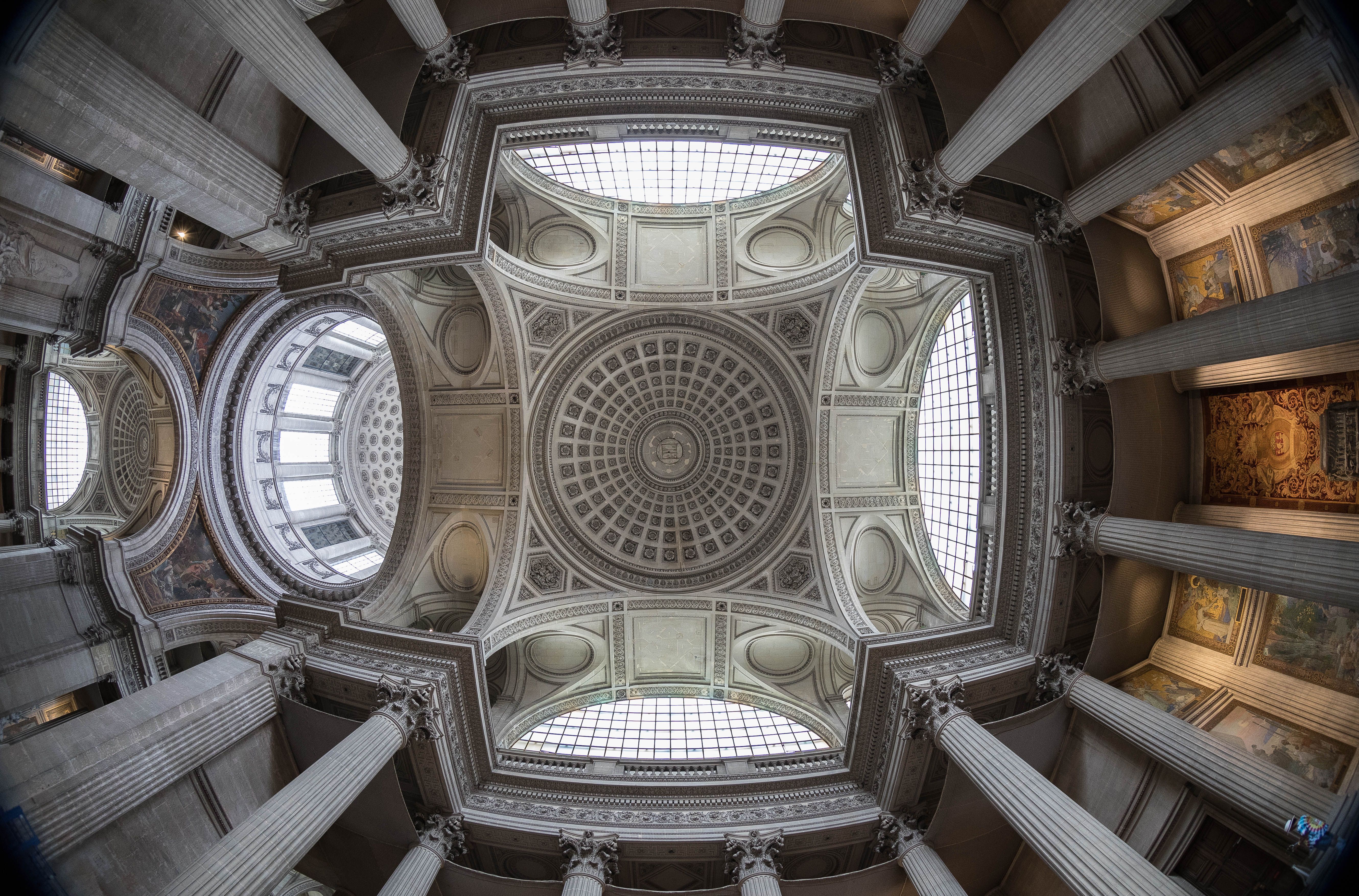Elegant view of a majestic dome and column architecture in Paris, France.