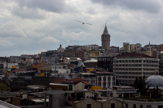 Cityscape of Istanbul with the View of the Galata Tower, Istanbul, Turkey 