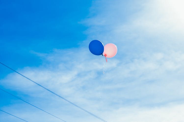 Pink And Blue Latex Balloons 