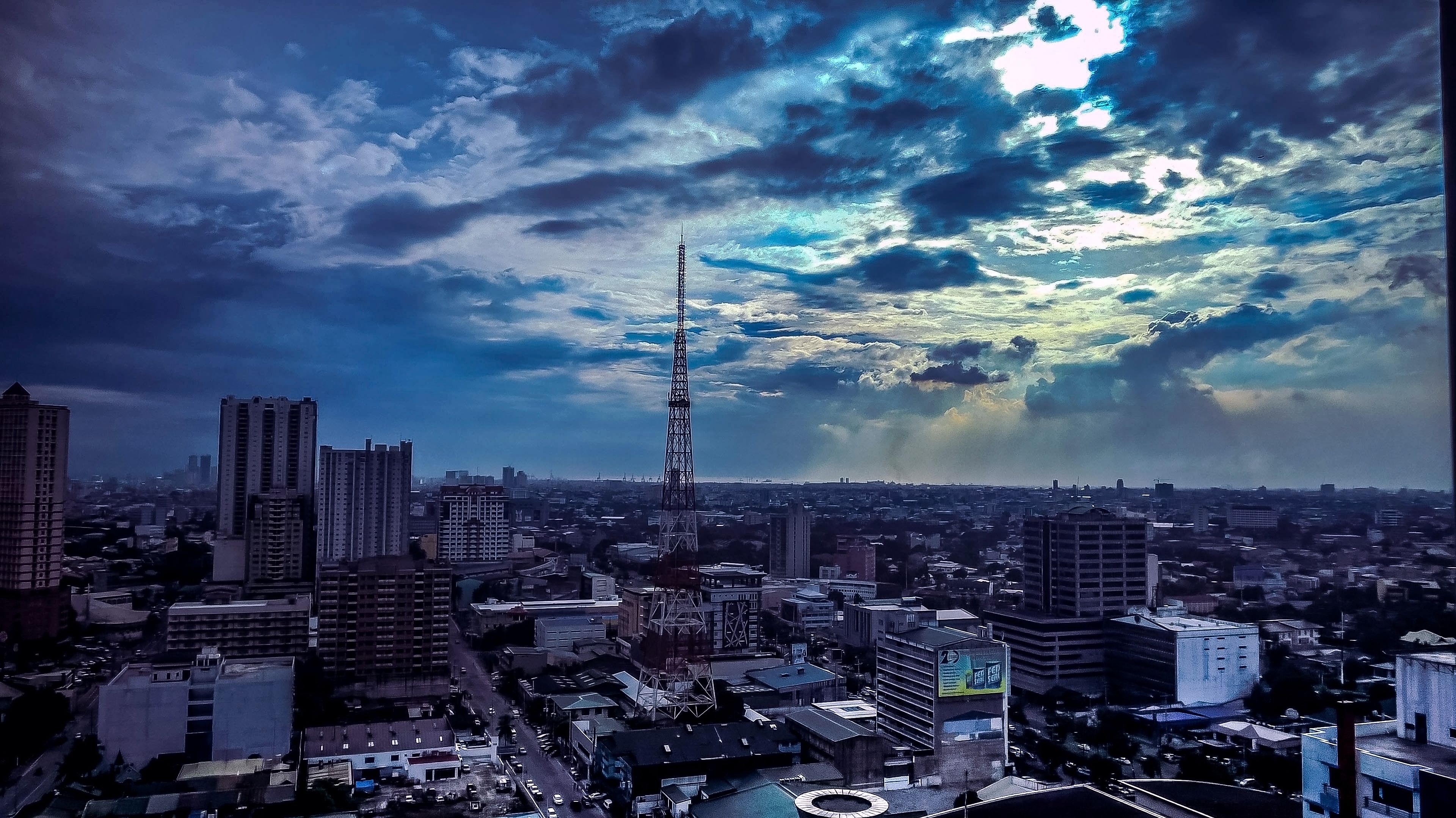 Aerial View of City during Cloudy Sky · Free Stock Photo