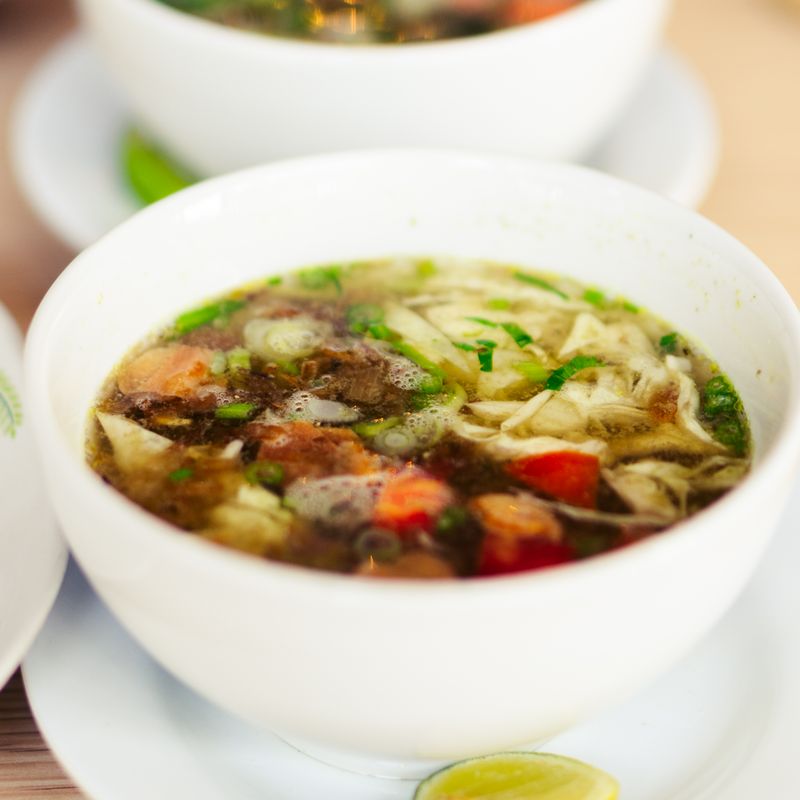 Trinidad Pepperpot Noodle Soup with Okra