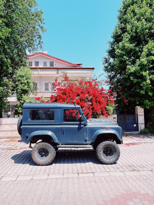 Безкоштовне стокове фото на тему «land rover defender, автомобіль, блакитне небо»