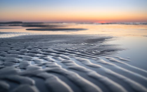 Sand Seashore on Sunset