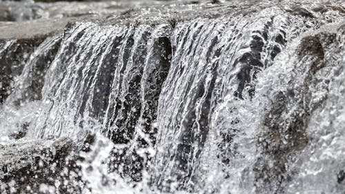 Close-up of Waterfall Splashing