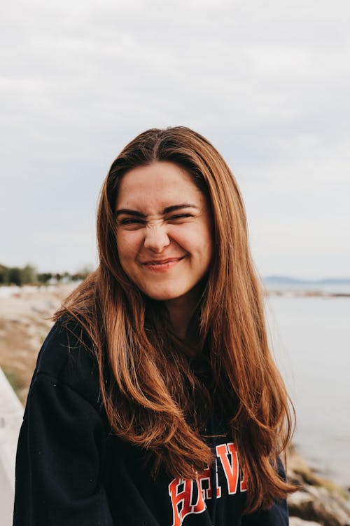 Smiling Woman with Brown Hair