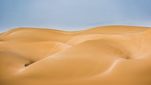 View of Dunes in a Desert 