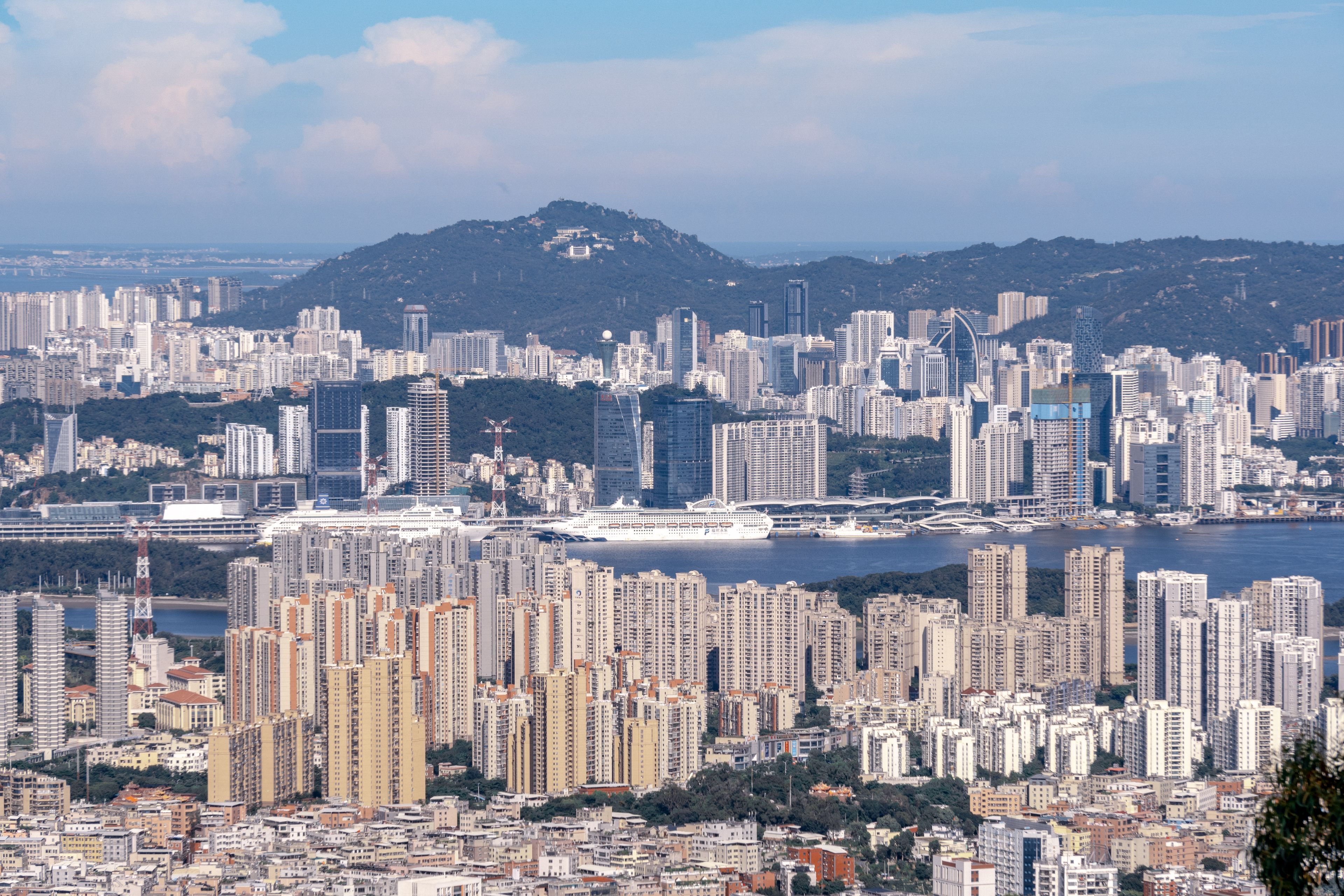 Hong Kong CBD skyline at night
