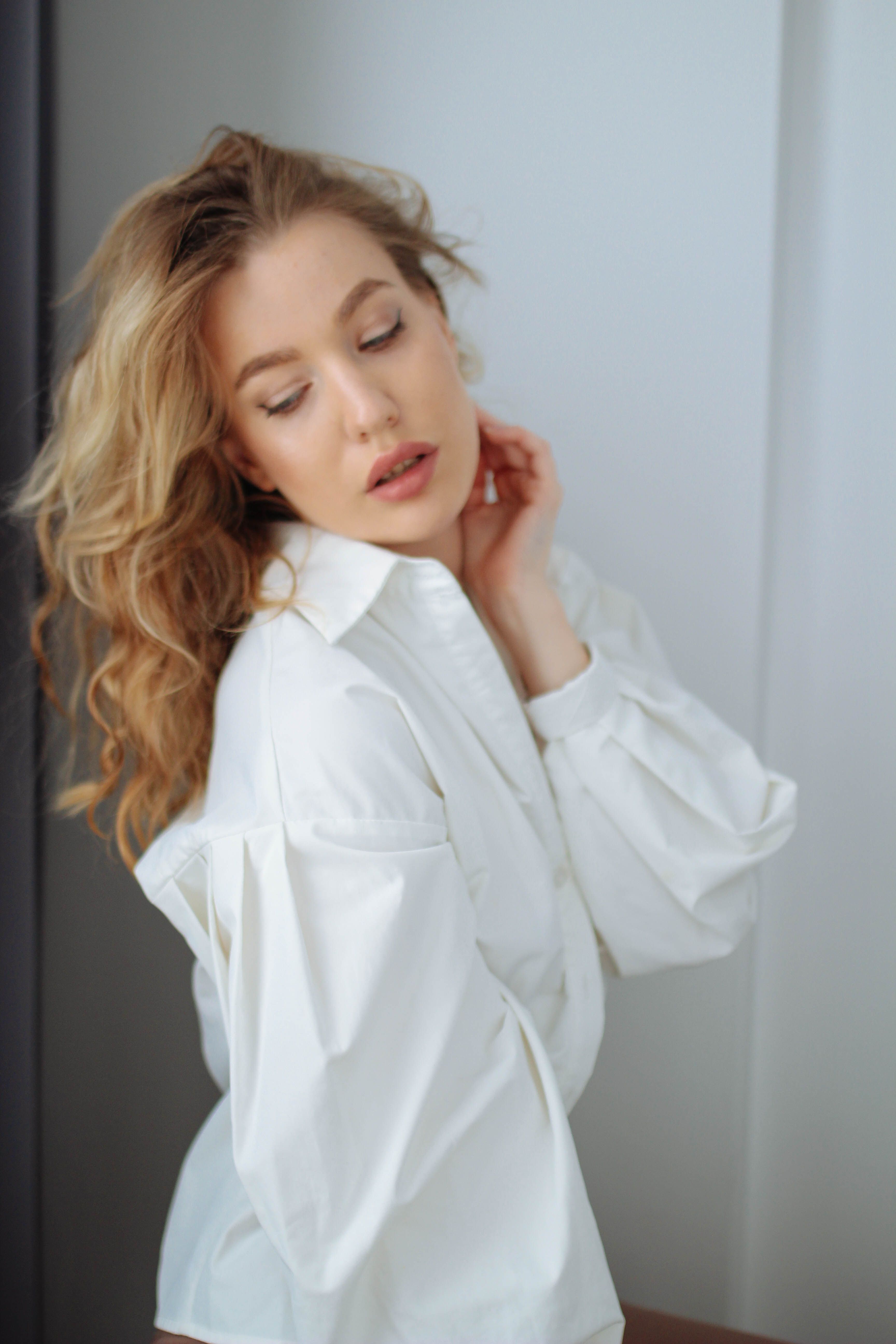 Model in White Shirt · Free Stock Photo