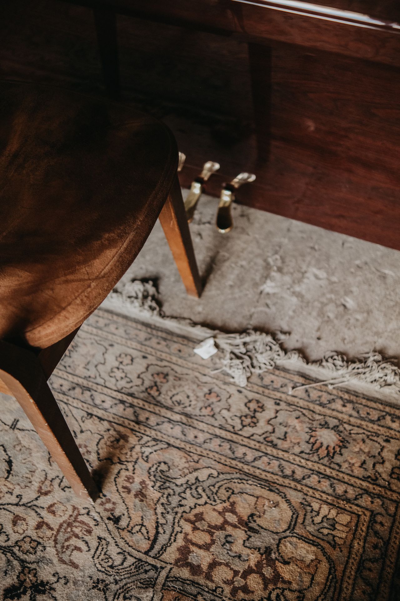 Patterned rug looking dull