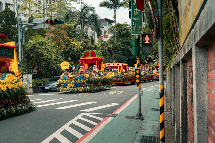 Colorful Parade On Street