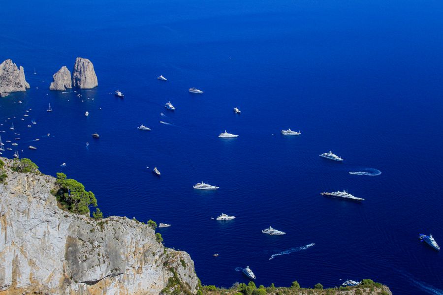 Passage sailing in the Mediterranean — the open sea between Italy and Greece