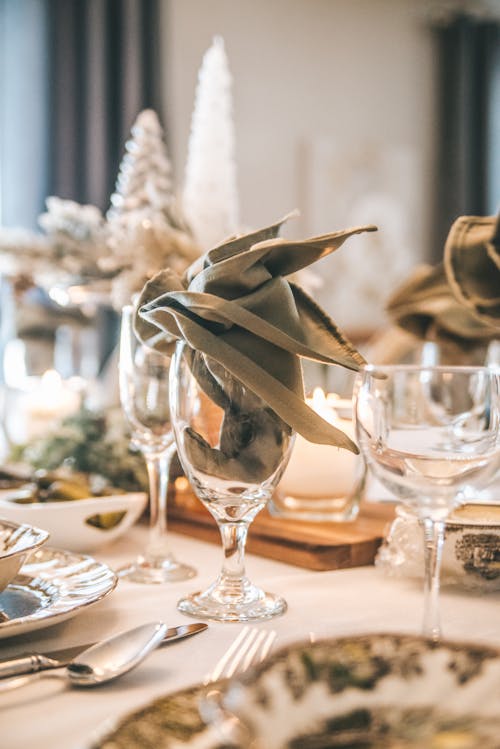 Wine Glasses On Table