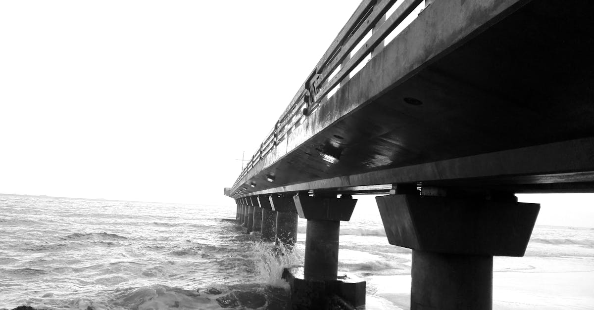 Free stock photo of black and white, ocean, pier