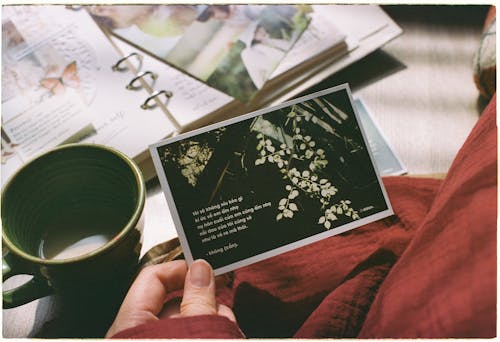 Postcard in Woman Hand