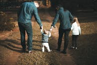 Family Walking on Path