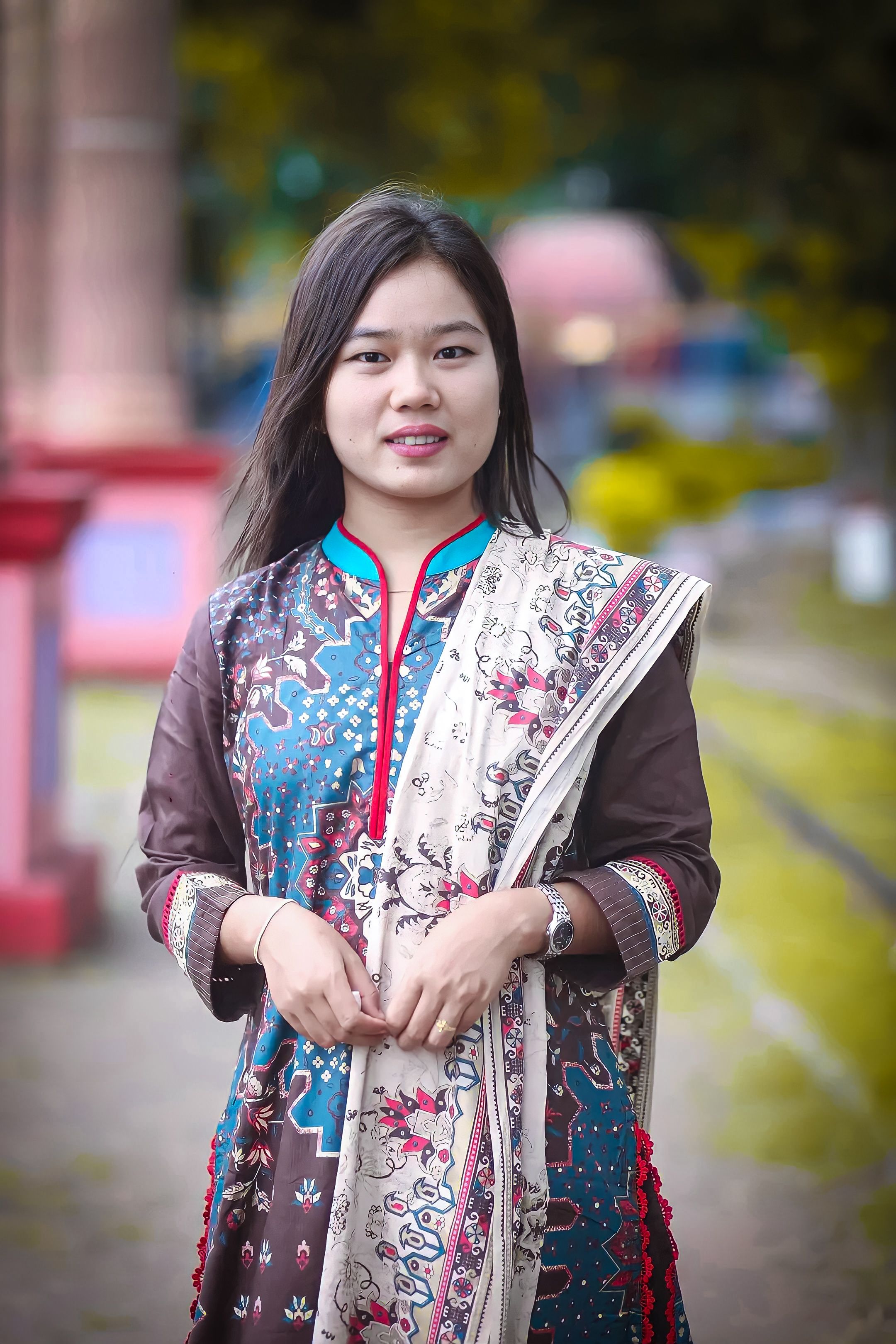 Portrait of a Woman in a Traditional Dress · Free Stock Photo