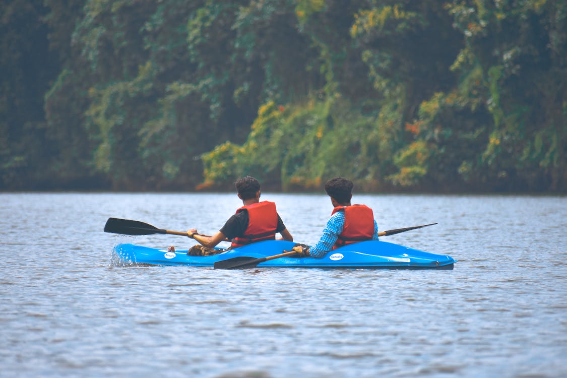Free Two Men In Kayak Stock Photo