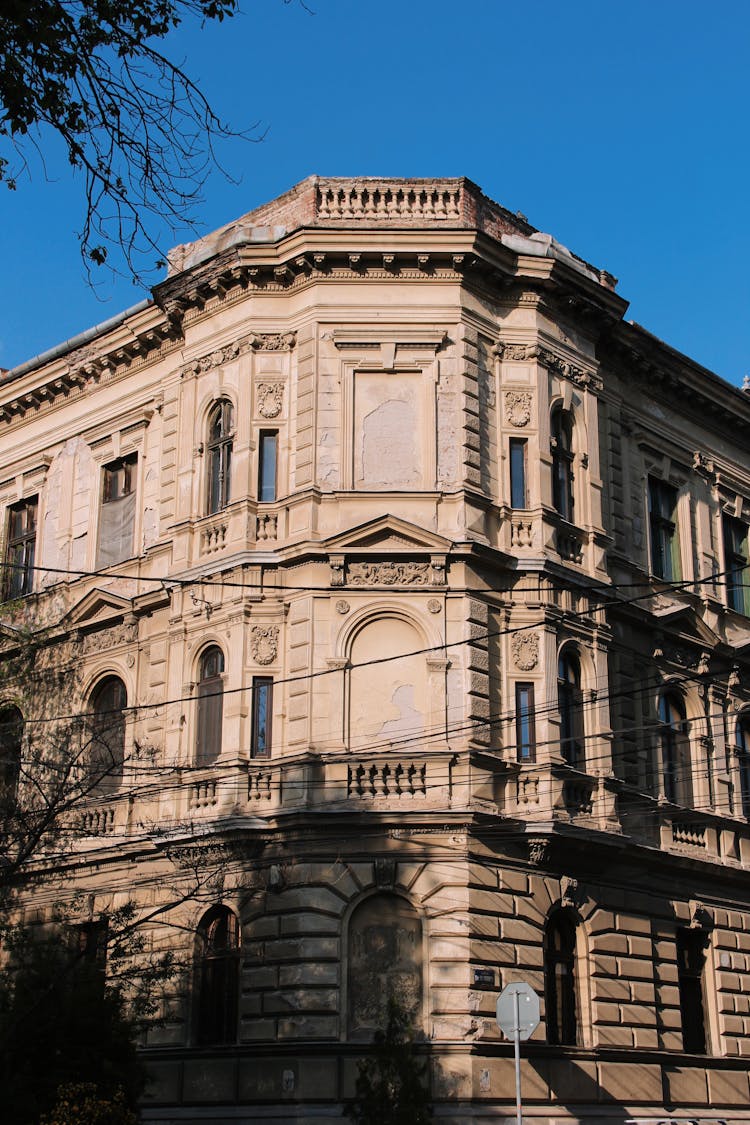 Sunlit Corner Of Vintage Building