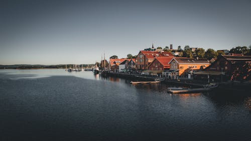 Lake and Village in Norway