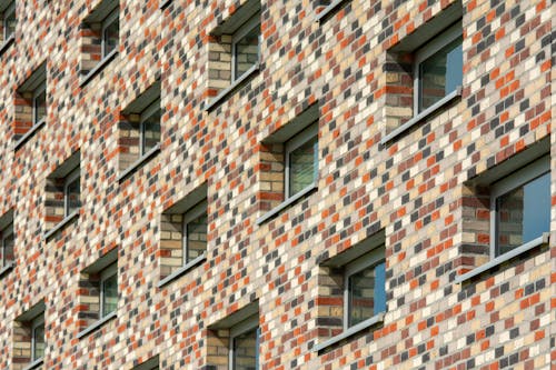 Bricks Pattern on Residential Building Wall