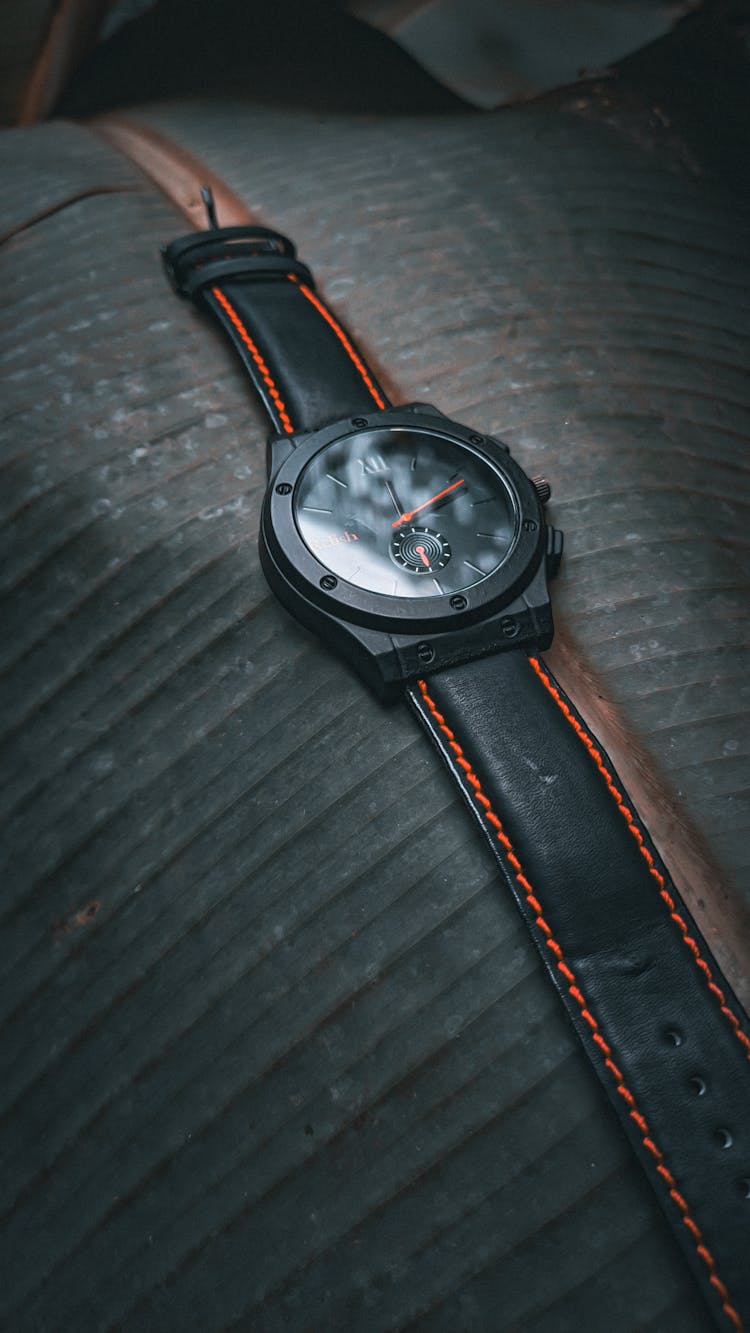 Wristwatch Lying On Rubber