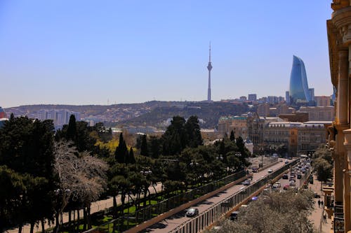 Gratis stockfoto met azerbeidzjan, baku, dronefoto