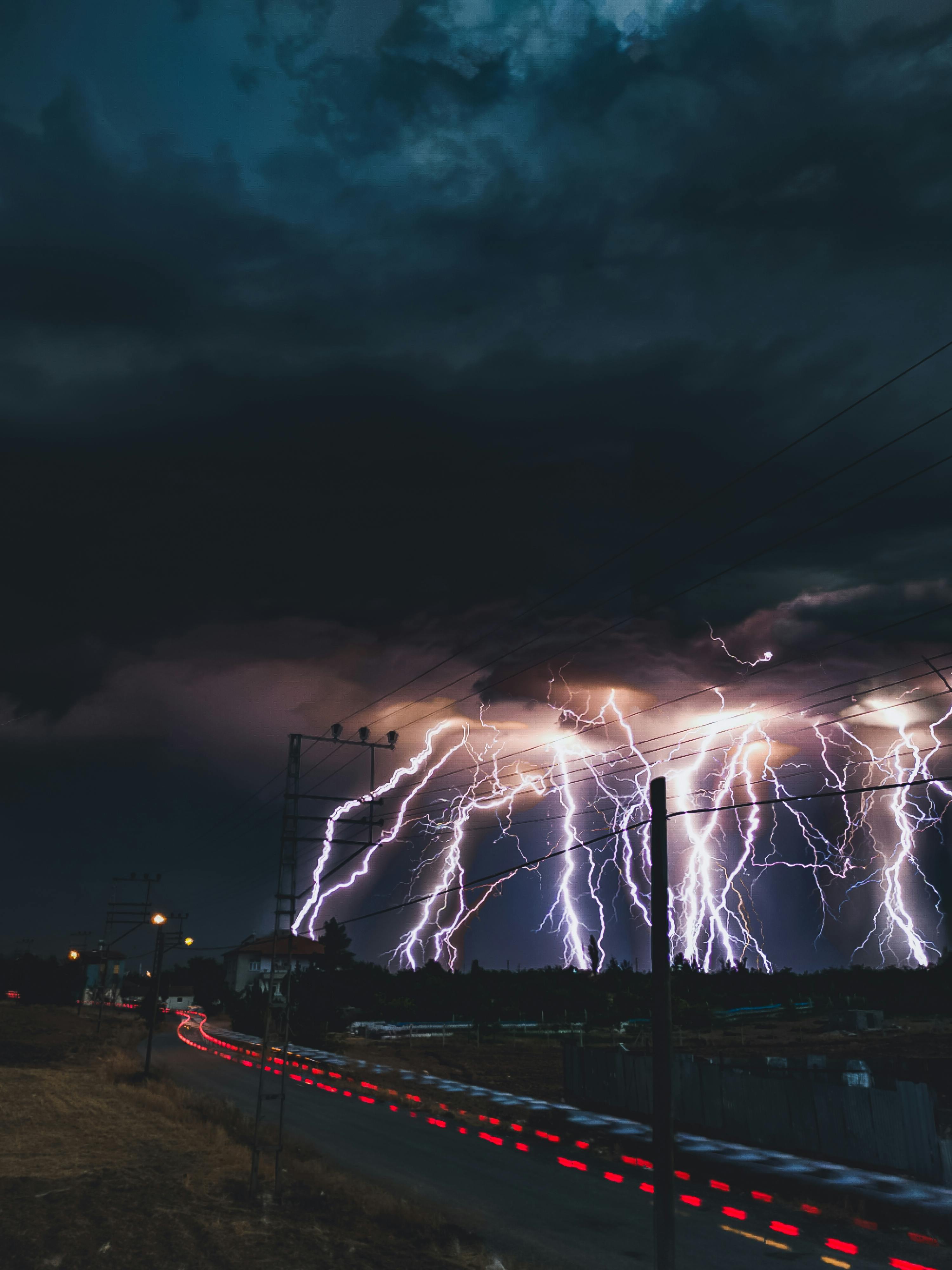 picture of a dramatic sky during a thunderstorm