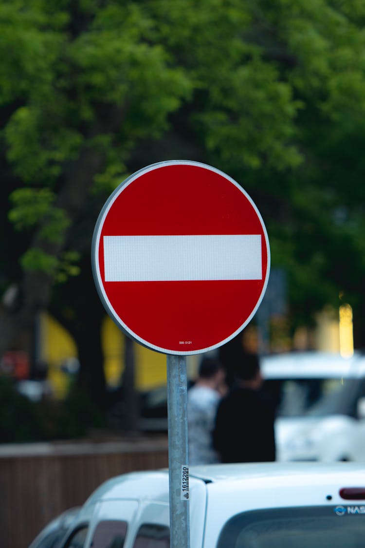 Close-up Of A No Entry Road Sign 